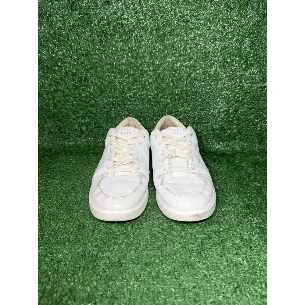 COLE HAAN Cross Court Womens Size 8.5 B White Leather Casual‎ Shoes Sneakers